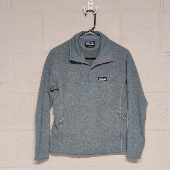 Women's Lightweight Better Sweater Marsupial Pullover, Small, Cadet Blue - Picture 2 of 7